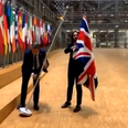 British flag removed from European Council ahead of Brexit hour