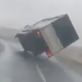 Lorry overturns in high winds from Storm Jorge in Galway