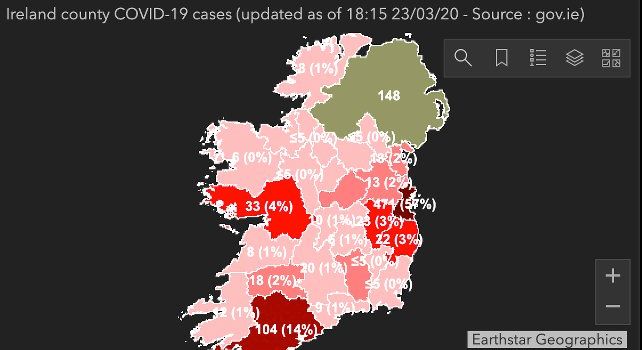 Coronavirus tracker Ireland