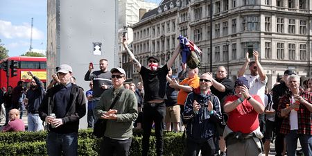 Far-right demonstrators clash with police in London over Churchill statue