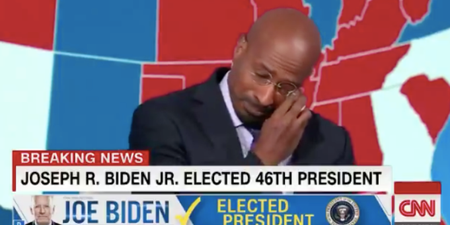 News host breaks down with emotional speech following Joe Biden’s victory