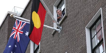 Australian Embassy in Ireland make history by flying Aboriginal flag