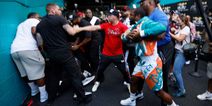 Brawl erupts between Floyd Mayweather and Jake Paul at press conference