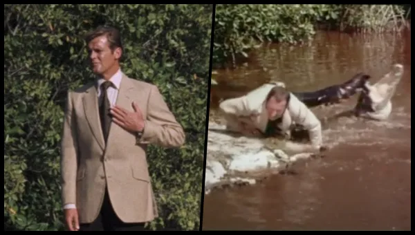 James Bond crocodile stunt