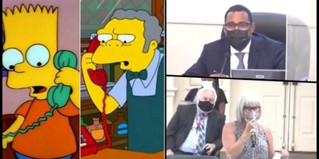 Kids pull “Bart Simpson” style prank on school board in brilliant viral clip