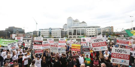 Thousands affected by the Mica scandal march through Dublin