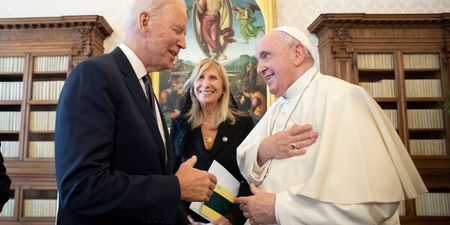 “I’m the only Irishman you’ve ever met who’s never had a drink” – Joe Biden jokes to Pope