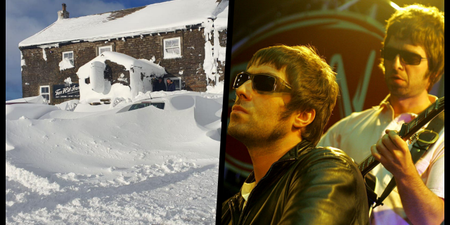 UK pub-goers snowed in with Oasis tribute band due to Storm Arwen