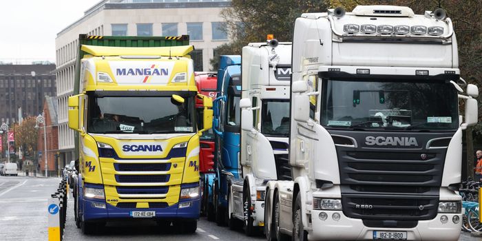 truckers protest dublin monday