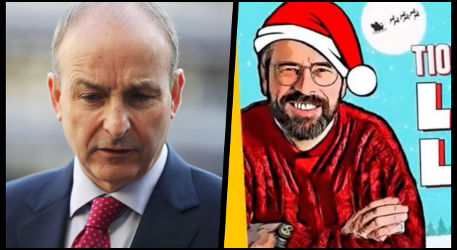 Micheal Martin Sinn Fein Gerry Adams Christmas