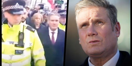 WATCH: Angry protestors chase UK Labour leader Keir Starmer into police car