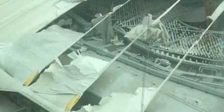 WATCH: Chaos as Storm Eunice tears apart 02 Arena in London