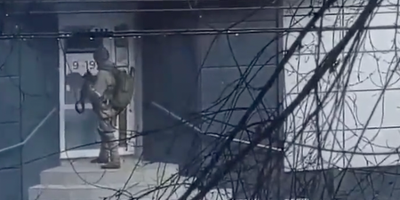 WATCH: Russian soldier loses fight against door