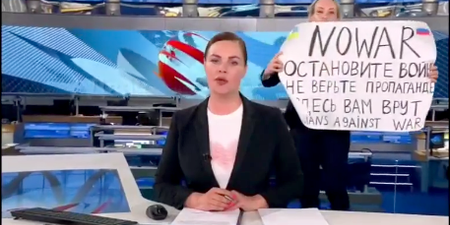 WATCH: Russian news editor arrested following anti-war protest live on air