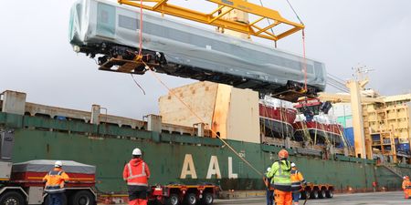 Irish Rail takes delivery of first of 41 brand new rail carriages from South Korea