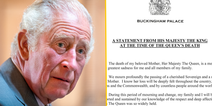 Prince Charles issues statement after becoming King