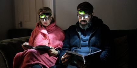 Dad makes wife and kids wear head torches and only turns heating on once a week