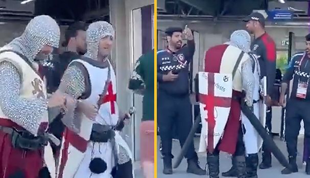 England fans crusader costumes