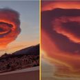Incredible UFO-like cloud forms leaving onlookers in shock