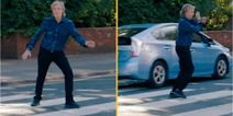 Close call as Paul McCartney tries to pose on Abbey Road crossing