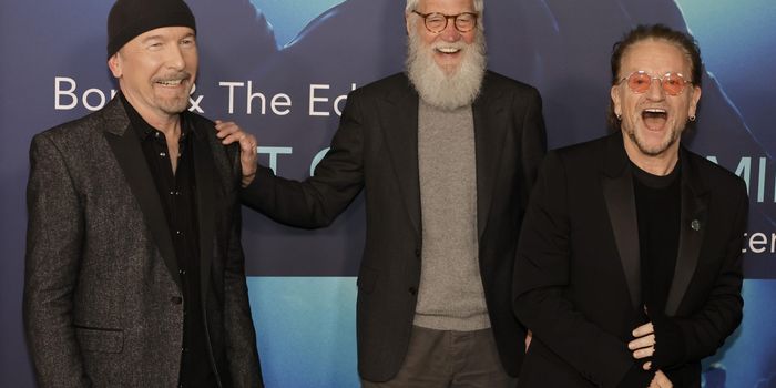 The Edge, David Letterman and Bono