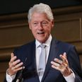 From one Presidential visit to another, Bill Clinton arrives in Belfast