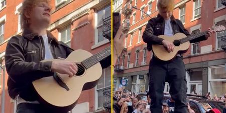 Ed Sheeran celebrates court victory with surprise New York street concert