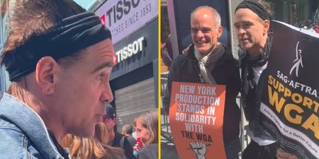 Colin Farrell shows up at picket line to support Hollywood writers strike