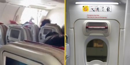 Passenger opens plane door mid-flight causing panic on board