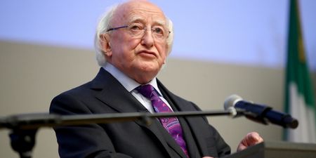 President Higgins apologises to professor for ‘throwaway remark’