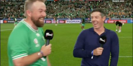 Shane Lowry not pleased when told what rugby position he’d play, with Rory McIlroy in stitches