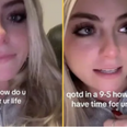 US college graduate cries about her first 9 to 5 job on TikTok