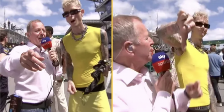Machine Gun Kelly storms off Sky F1 interview in savage Martin Brundle moment
