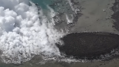 World’s newest island appears after underwater volcanic eruption
