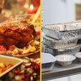 Man divides opinion after serving Christmas dinner in foil trays