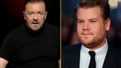 Ricky Gervais leaves viewers in shock after ‘brutal’ James Corden joke