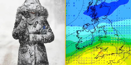 New weather charts shows exact dates snowfall to hit Ireland next week