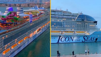 People amazed to see size of world’s largest cruise ship as it prepares for first voyage